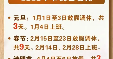 2026年的放假天数比2025年增加了5天，这是什么道理？
