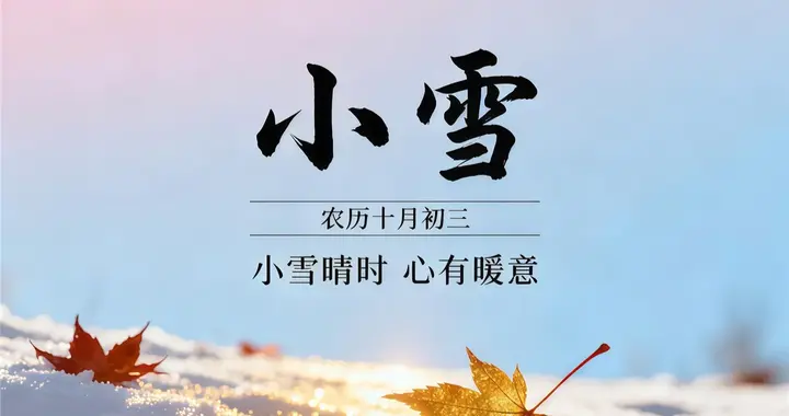 小雪时节，岁暮天寒，愿三餐温热，四季安康，所有美好如期而至