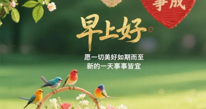 20张早上好早安美图，元气满满，祝你温暖幸福，平安和顺