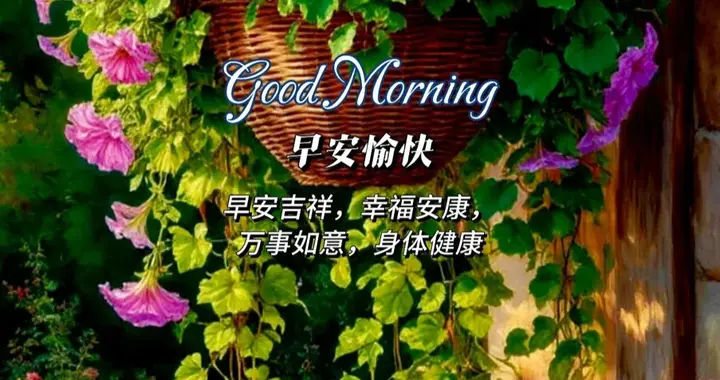 风遇花开，春向人间，道一声早安，祝顺遂安康