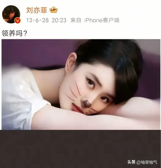 早期的刘亦菲有点抽象呀！把微博当朋友圈发了