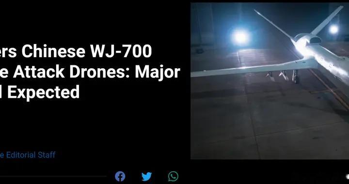 外媒：埃及4亿美元买10架WJ-700无人机；对于埃及而言这是战略级