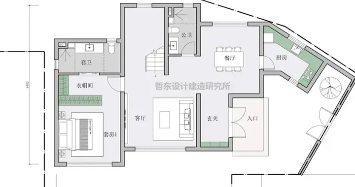异形宅基地建房难？这款现代赣派自建房，布局超实用！