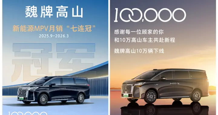 七连冠+十万台！魏牌高山，凭什么成为家庭出游首选？