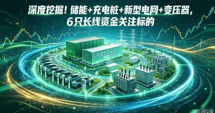 深度挖掘！储能+充电桩+新型电网+变压器，6只长线资金关注标的