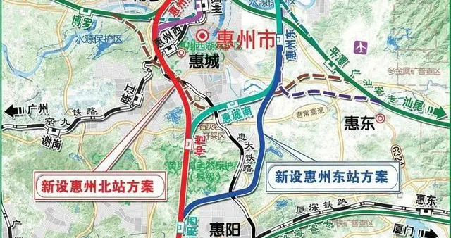 广汕高铁惠州北站方案和广惠高速变成广汕高速