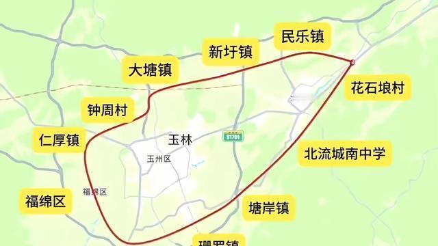 小羊七号：之前网上流传的玉林三环路线图