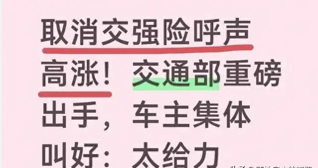 取消交强险呼声高涨！交通部重磅出手，车主集体叫好：太给力