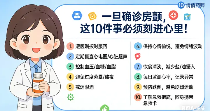 一旦确诊房颤，这几件事必须刻进心里！不糊涂、少中风、保命长