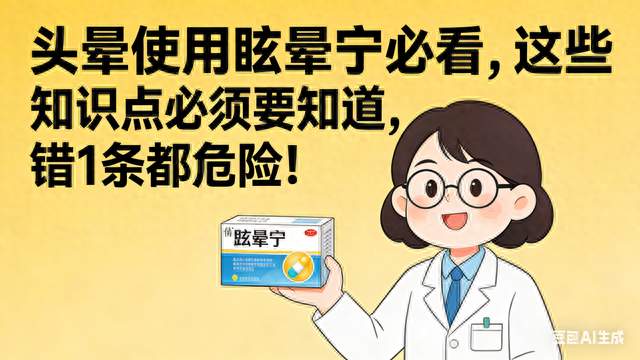 头晕使用眩晕宁必看，这些知识点必须要知道，错1条都危险！