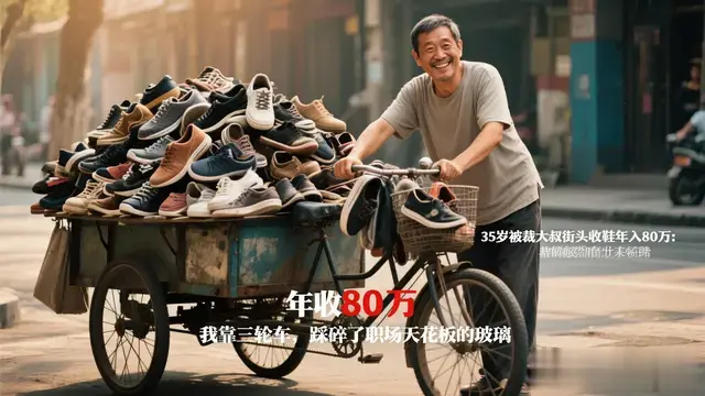 42岁被裁大叔靠三轮车街头收鞋年入80万，你相信吗