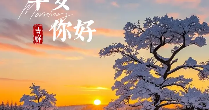 一片飞雪知冬临，一声问候暖晨昏，时序初冬，问君安｜早安图片