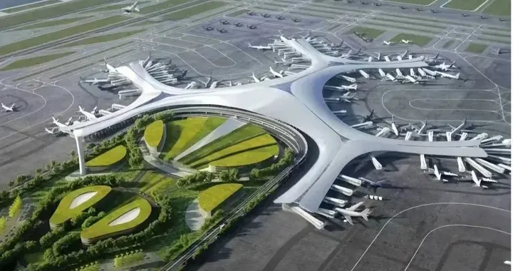 大连海上机场建设进度:海上巨构正崛起。
