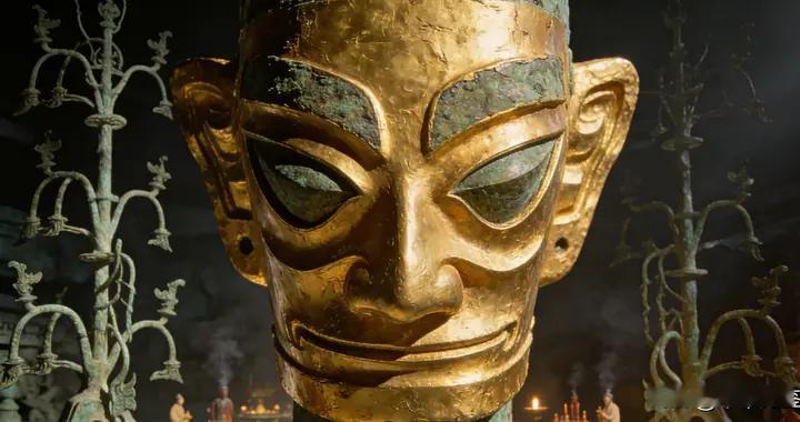 三星堆黄金面具，竟藏上古华夏“另类神权密码”？颠覆你的认知！