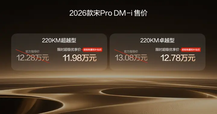 2026款宋Pro DM-i 220km纯电续航无需妥协，纵享“宋”驰人生！