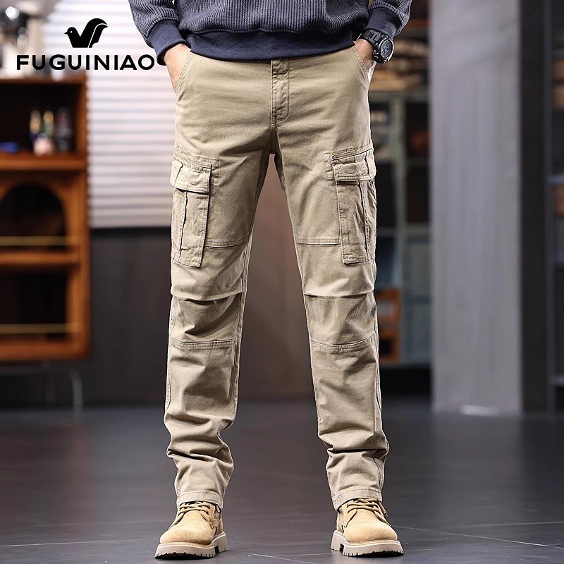 休闲裤男士宽松直筒秋冬工装裤运动长裤子男