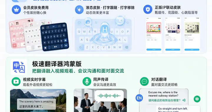 360旗下多款鸿蒙应用更新：创作更精细、输入更个性、沟通更轻松