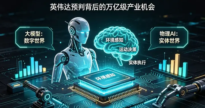 英伟达重磅预判！物理AI替代大模型，万亿级市场最核心的6大龙头