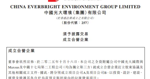 光大环境中亚战略落子，近3亿美元投资乌兹别克斯坦垃圾发电项目