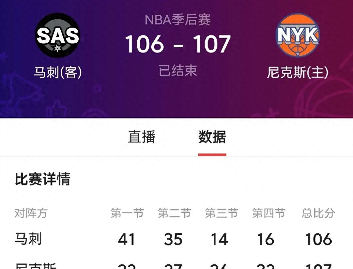 29分史诗逆转！尼克斯3-1夺赛点，文班最后两罚不中，布伦森超神