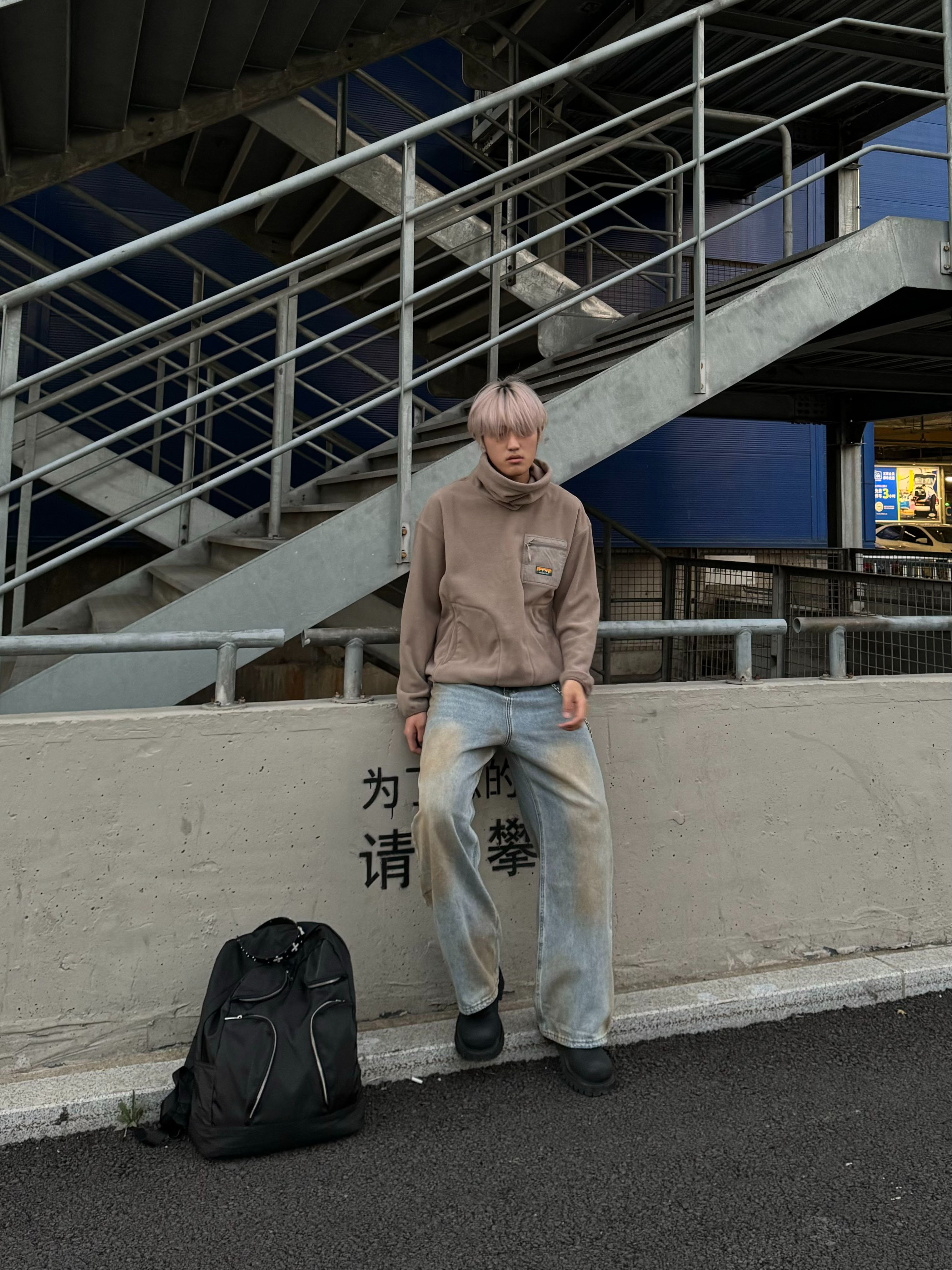 机能户外保暖抓绒长袖T恤