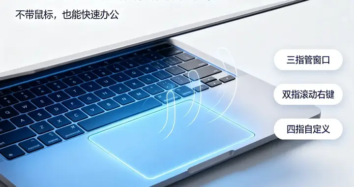 触摸板手势大全，不用鼠标也能高效操作，90%的人只用过右键
