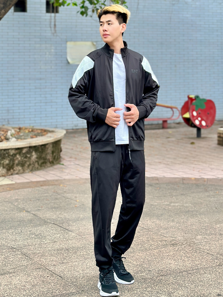 阿玛尼男士健身训练长款运动套装