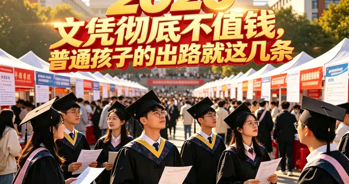 2026就业大变天！文凭彻底不值钱，普通孩子的出路就这几条