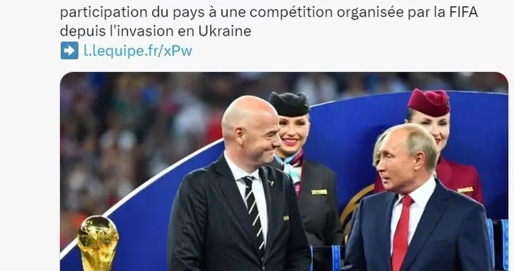 时隔4年！俄罗斯足球重返FIFA，因凡蒂诺：禁令没带来任何好处！