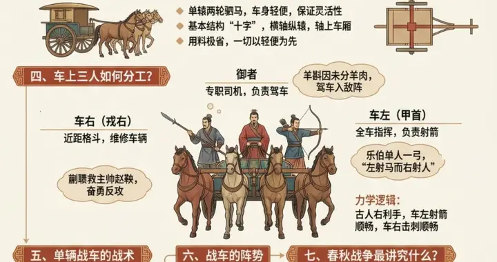 《春秋车战》四匹马、三个人，如何主宰战场？