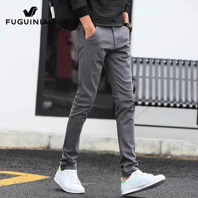 春季休闲裤男士新款潮流百搭弹力长裤子男款