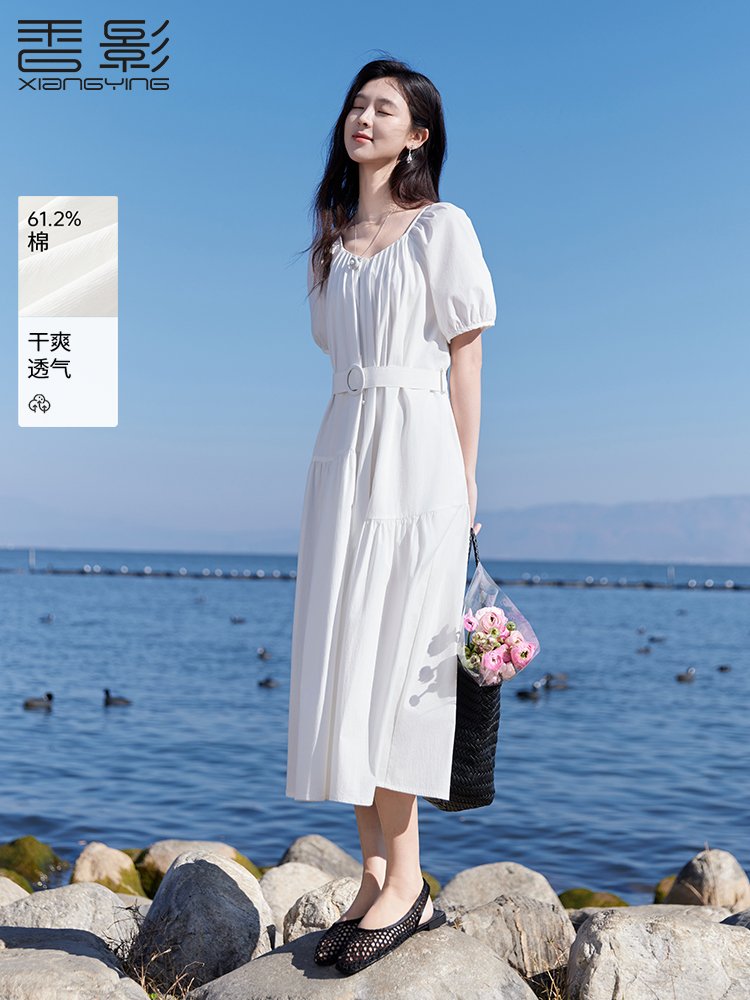 香影白月光连衣裙