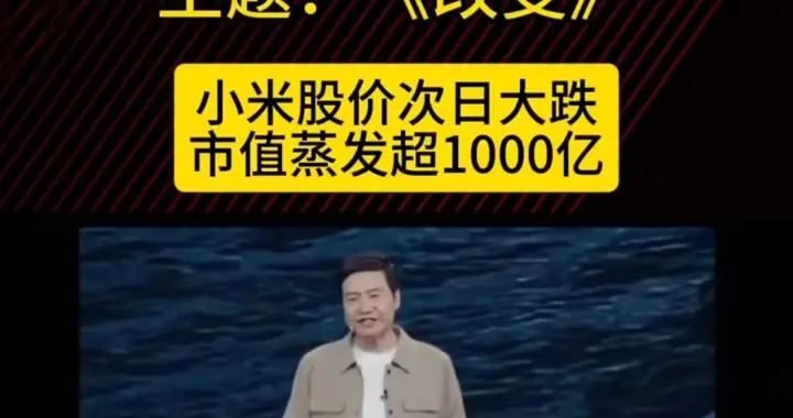 小米怎么了？雷军讲完《改变》股价狂泻4000亿，赛力斯却涨疯了？