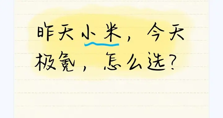 昨天小米，今天极氪，怎么选？