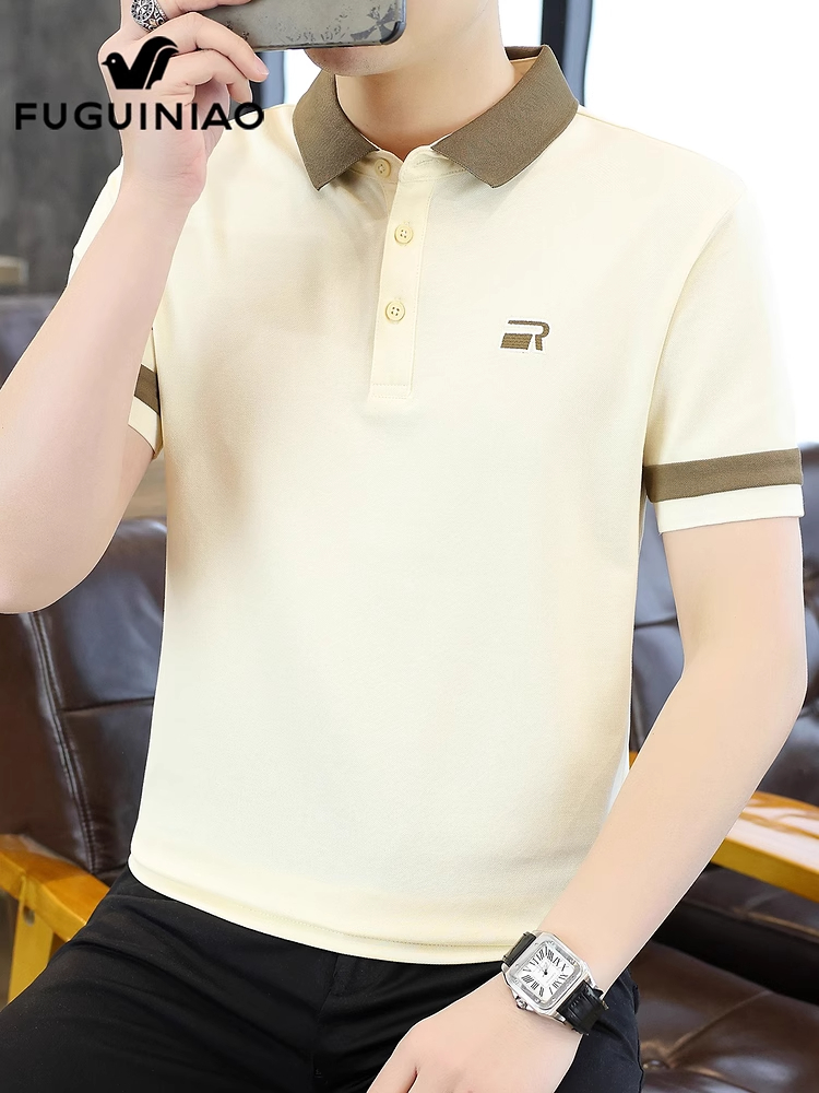 富贵鸟男士翻领短袖