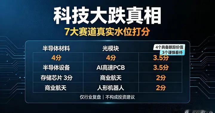 个股跌超50%！7大科技赛道，谁还不能碰？