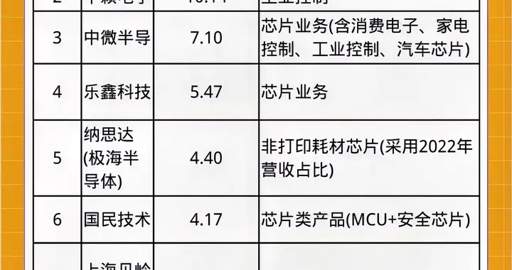 全球十大MCU芯片企业。 为集成在一片硅片上的微型计算机系统。