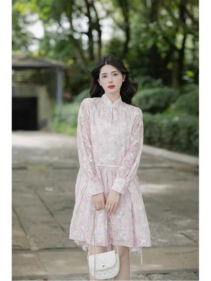 【花影绣花】puretea茶愫中式连衣裙