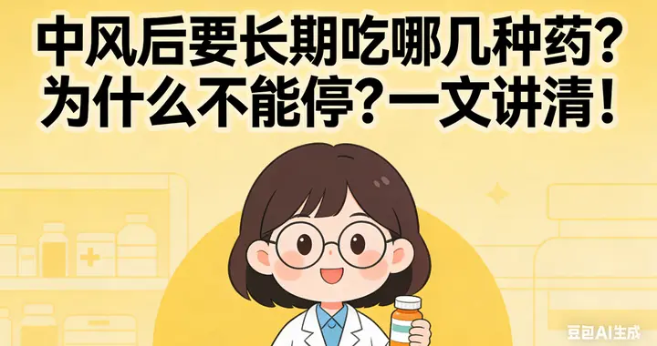 中风后要长期吃哪几种药？为什么不能停？一文讲清！