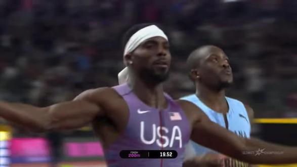 WL19.52！世锦赛双金王！2026终极世锦赛男子200米决赛 🇺🇸贝德纳雷克19.52（-0.1