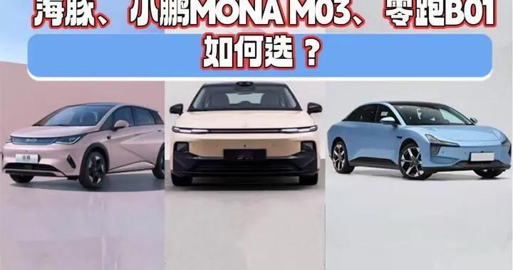 10万增换购新能源怎么选？海豚、小鹏 MONA M03和零跑B01别买错