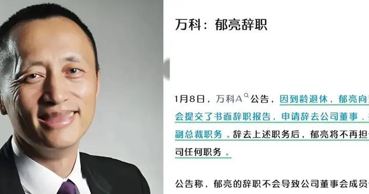 万科元老郁亮退休，千亿负债压顶，接棒者卷入资金黑洞。