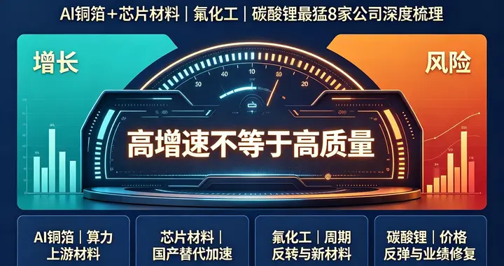 三季报预增19540%，AI铜箔+芯片材料+氟化工+碳酸锂最猛8家公司
