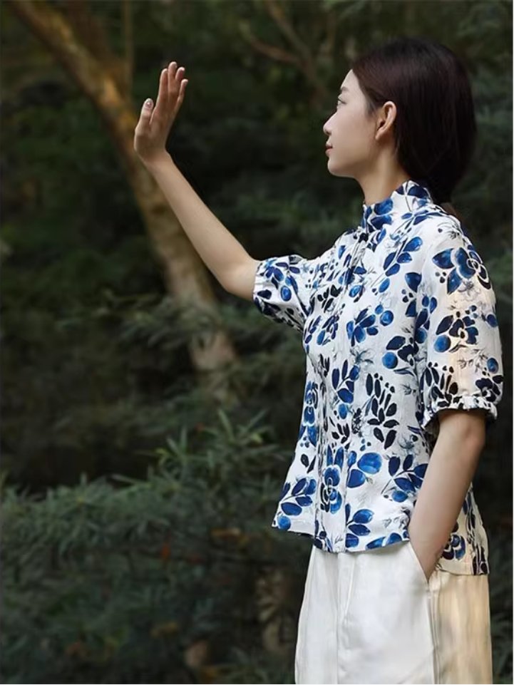 【落海青花】puretea茶愫提花印花