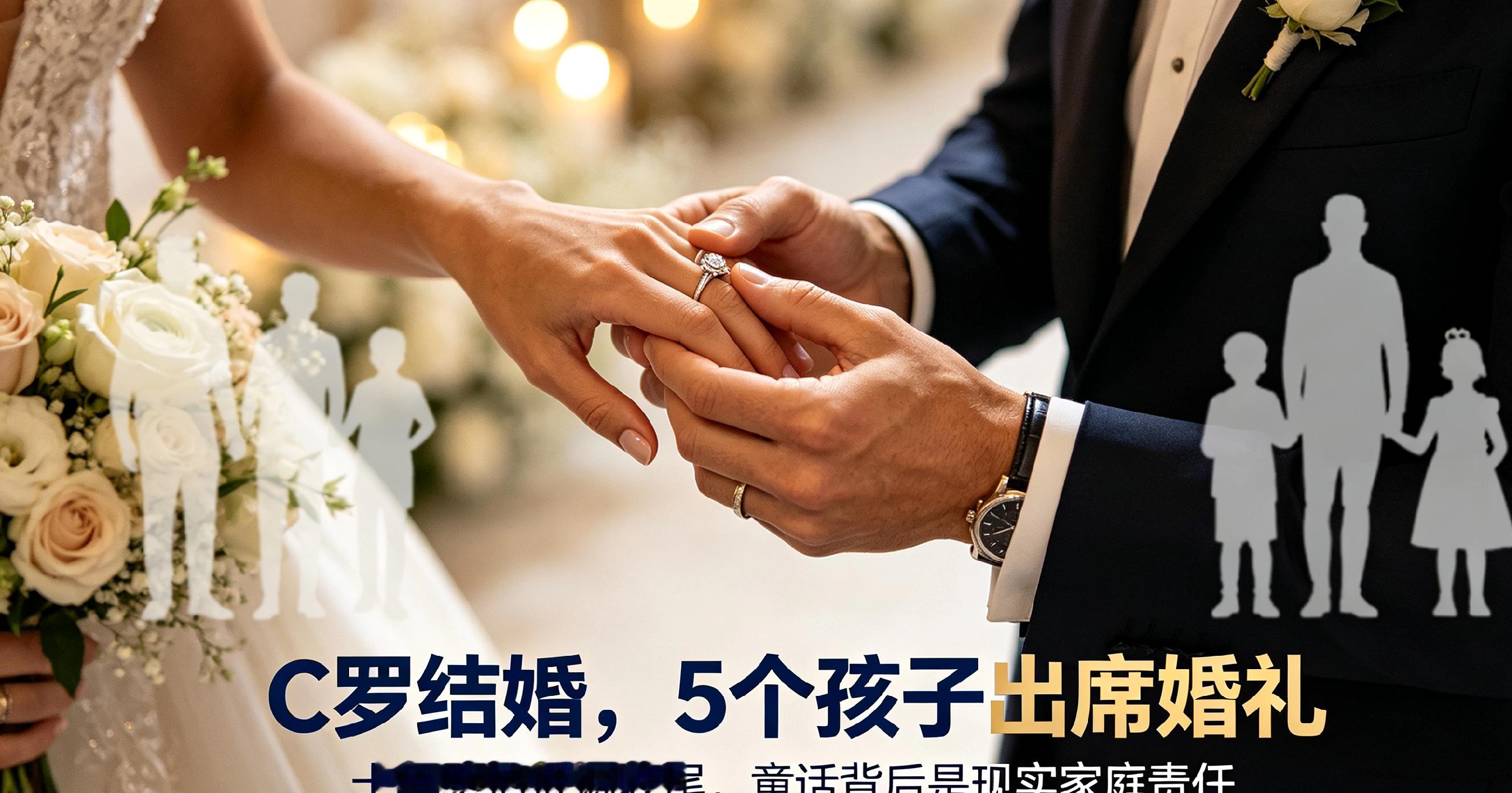 C罗结婚5个孩子出席婚礼
