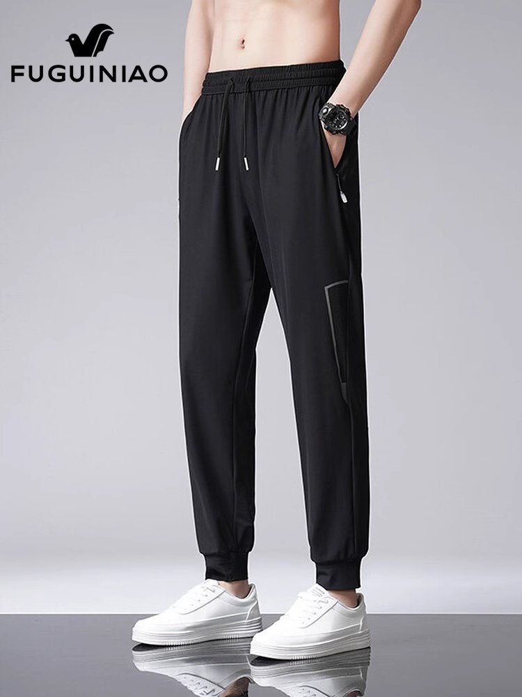 富贵鸟男士冰丝休闲裤