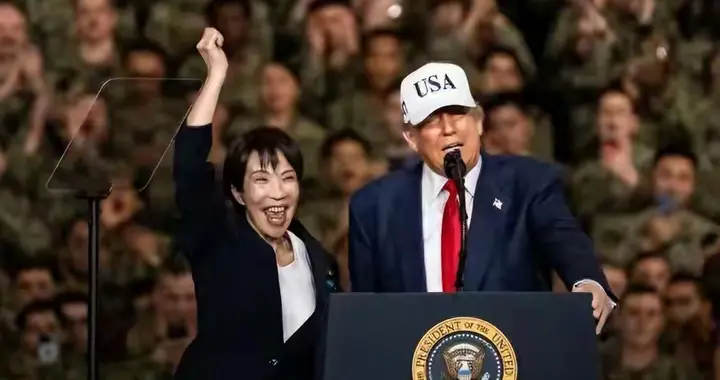 一边求油被导弹问候，一边在美给打败日本将军献花，高市演给谁看