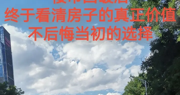 楼市回暖后，终于看清房子的真正价值，不后悔当初的选择