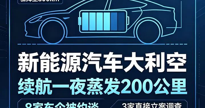 天塌了！新能源汽车迎来史上罕见的大利空，续航一夜蒸发200km！
