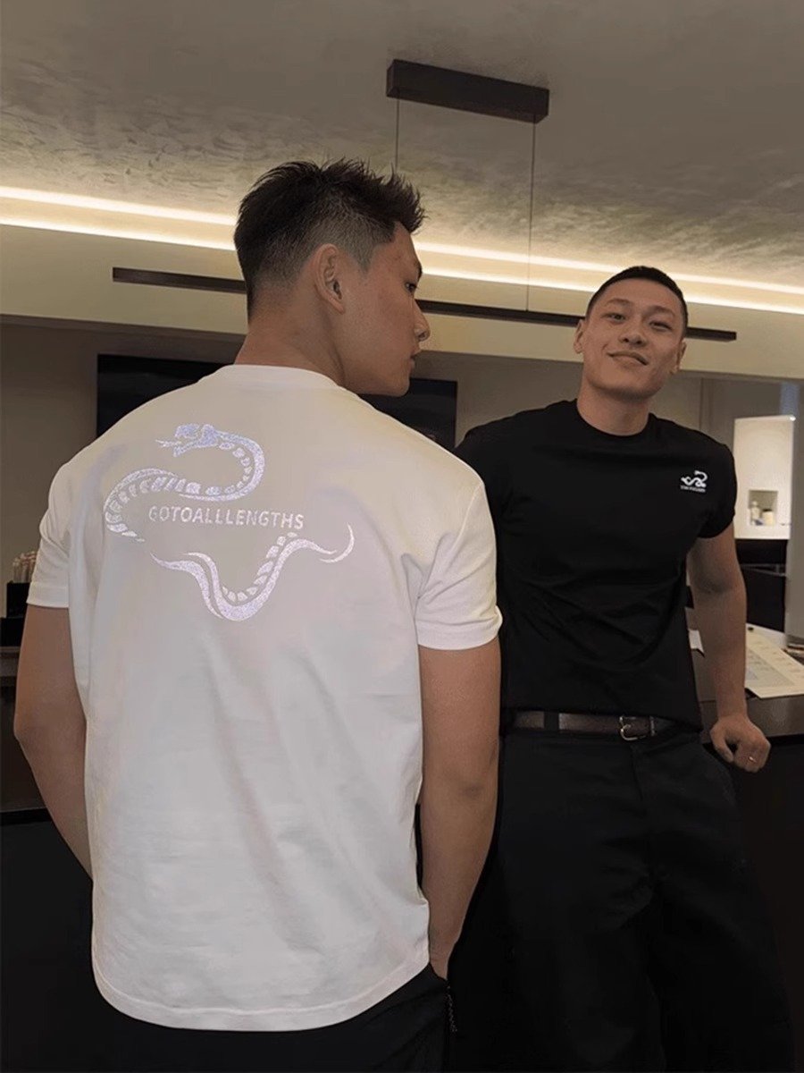 GTAL蛇年限定索罗娜T恤男款反光印花小